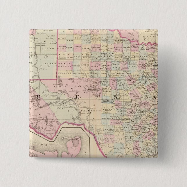 Texas 15 Cm Square Badge (Front)