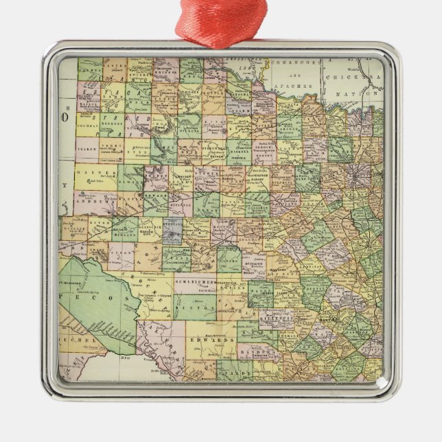 Texas 15 metal tree decoration (Front)