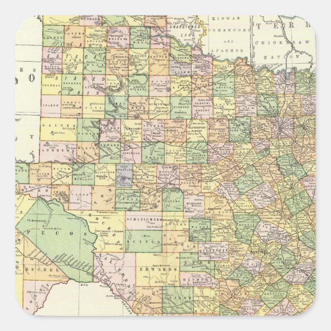 Texas 15 square sticker (Front)