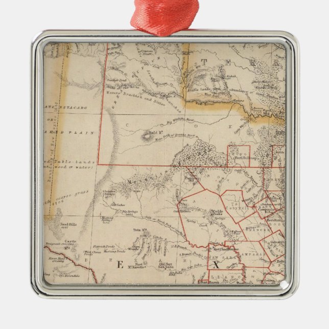 Texas 4 metal tree decoration (Front)