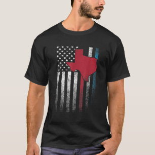 Texas 4th of July American Flag USA Patriotic Men T-Shirt