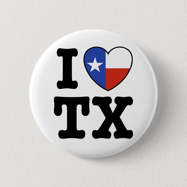 Texas 6 Cm Round Badge (Front)
