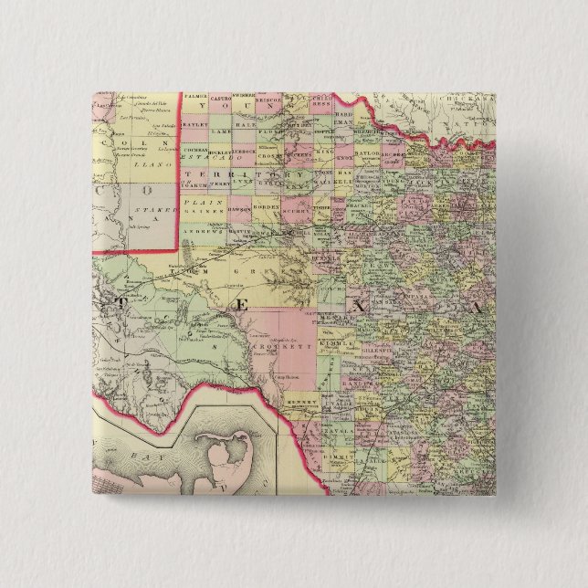 Texas 7 15 cm square badge (Front)