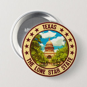 Texas                                              7.5 cm round badge