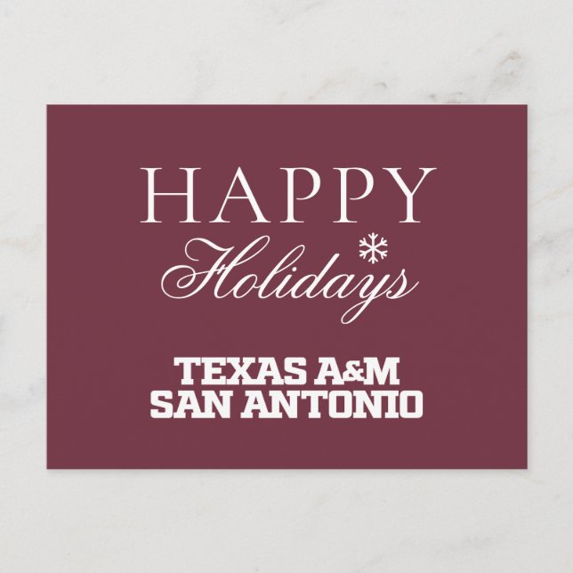 Texas A&M San Antonio Holiday Postcard (Front)