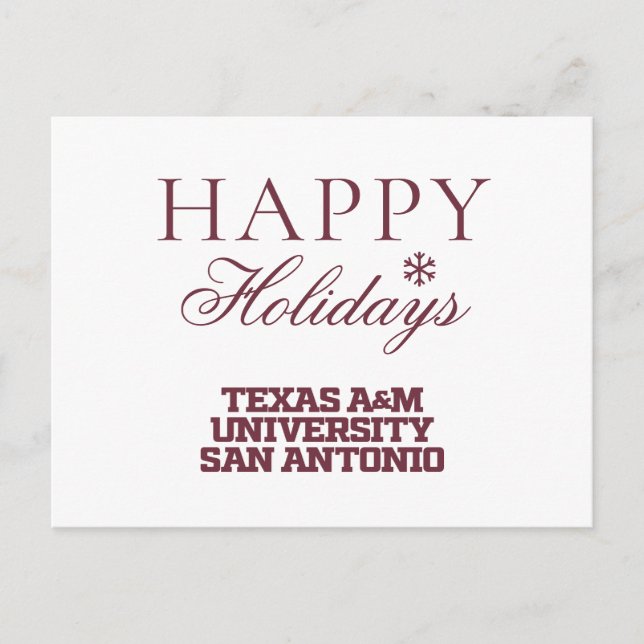 Texas A&M University-San Antonio Holiday Postcard (Front)