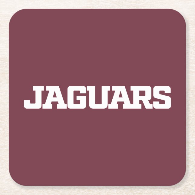 Texas A&M University-San Antonio Jaguars Square Paper Coaster (Front)