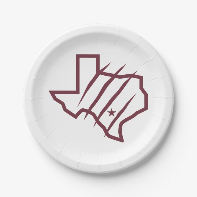 Texas A&M University-San Antonio | State Logo Paper Plate (Front)