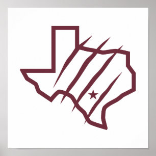 Texas A&M University-San Antonio State Logo Poster