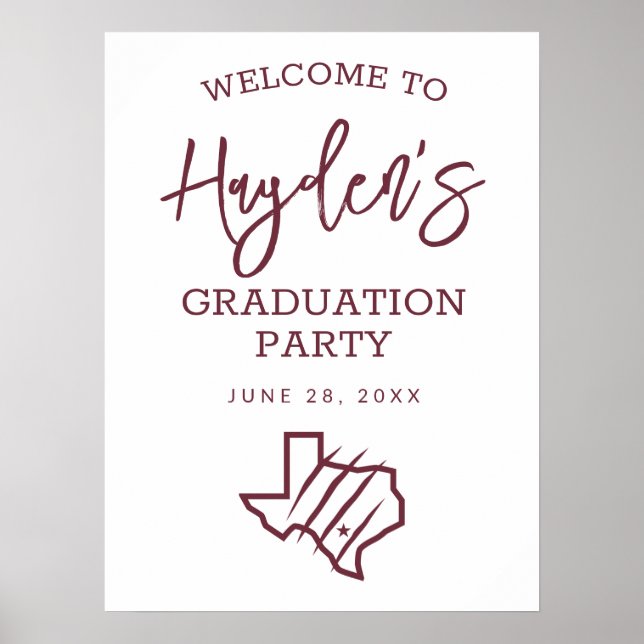 Texas A&M University-San Antonio | State Logo Poster (Front)