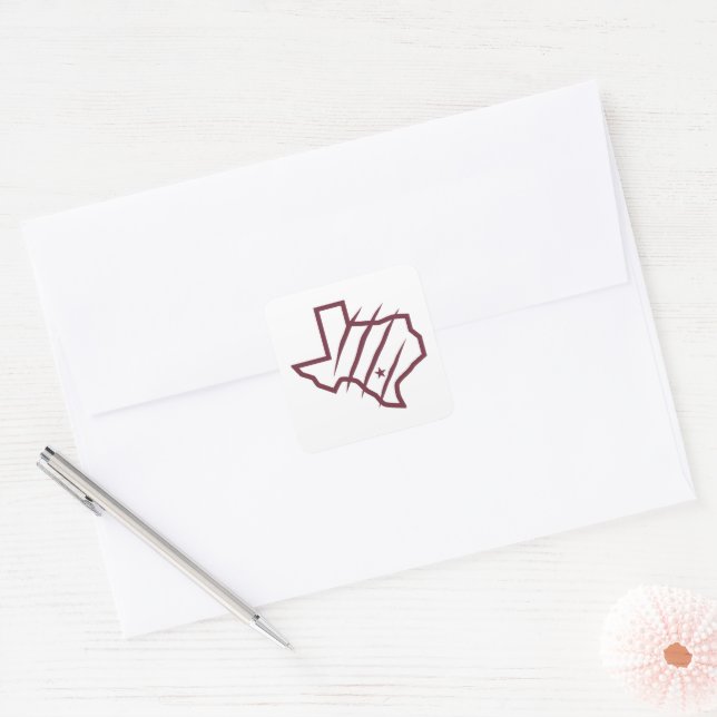 Texas A&M University-San Antonio | State Logo Square Sticker (Envelope)