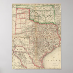 Texas and Indian Territory Poster