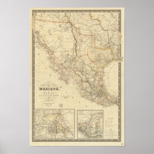 Texas and Mexico Poster