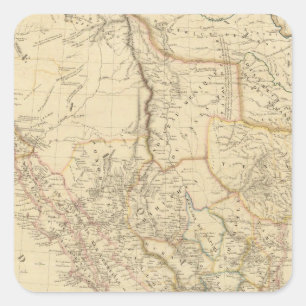Texas and Mexico Square Sticker