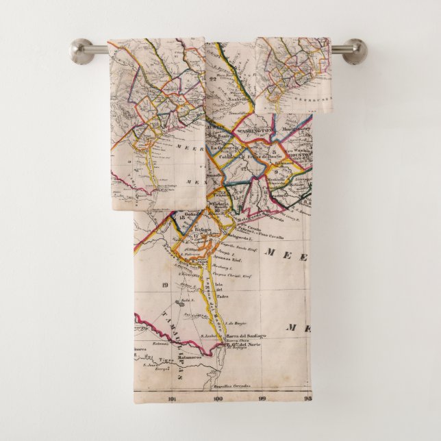 Texas and Oklahoma Bath Towel Set (Insitu)