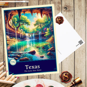 Texas   Anime Style Cel Shaded Postcard