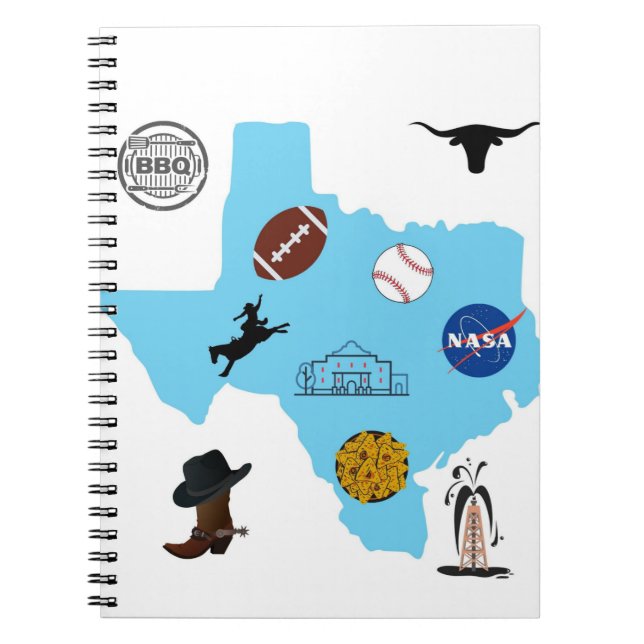 Texas at a Glance! Notebook (Front)
