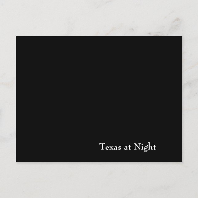 Texas at Night Postcard (Front)