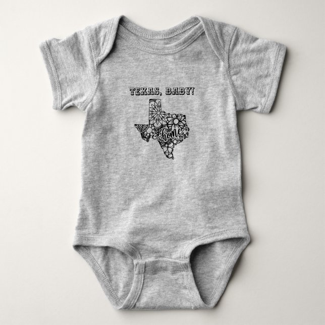 Texas, Baby! Baby Bodysuit (Front)