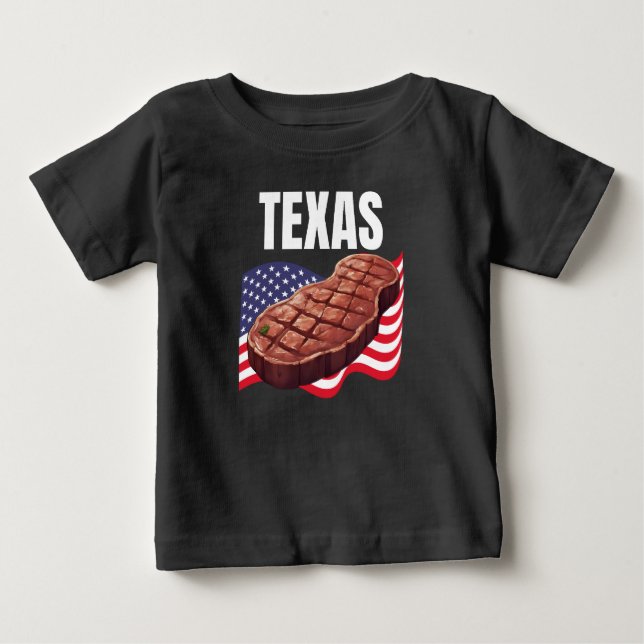 Texas Baby Fine Jersey Dark Baby T-Shirt (Front)
