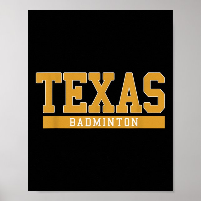 Texas Badminton  Poster (Front)