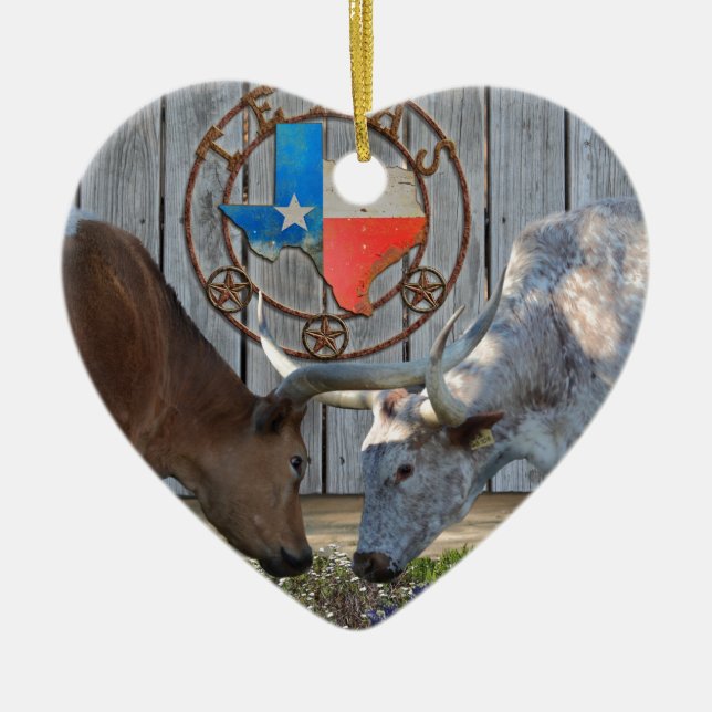 Texas Barn Art Ceramic Tree Decoration (Front)