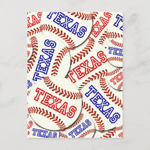 Texas Baseballs Collage Postcard