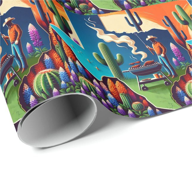 Texas BBQ Party 1 Wrapping Paper (Roll Corner)