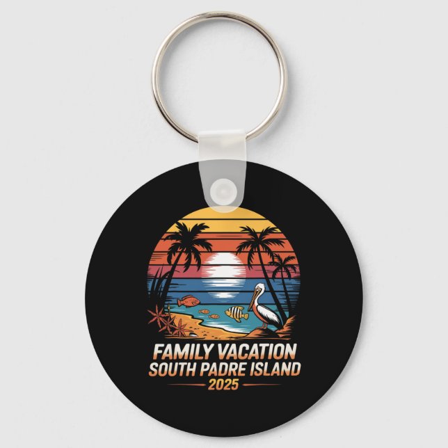 Texas Beach Vacation Family Vacation South Padre I Key Ring (Front)