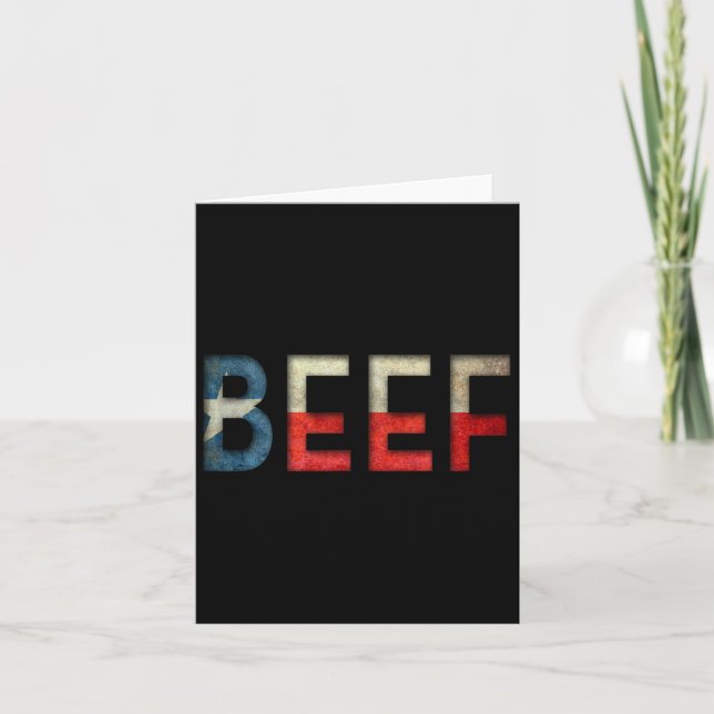 Texas Beef The Heart Of Rbecue  Card (Front)
