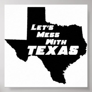 Texas Black Poster
