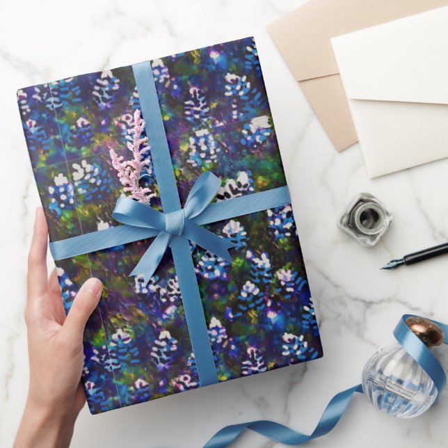 Texas Blue Bonnet Blitz Design Wrapping Paper (Gifting)