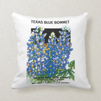 Texas Blue Bonnet Seed Packet Label Cushion