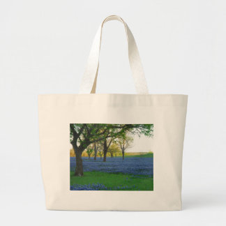 Texas Blue Bonnets Large Tote Bag