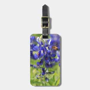 Texas Bluebonnet & Bumblebee personalised luggage Tag