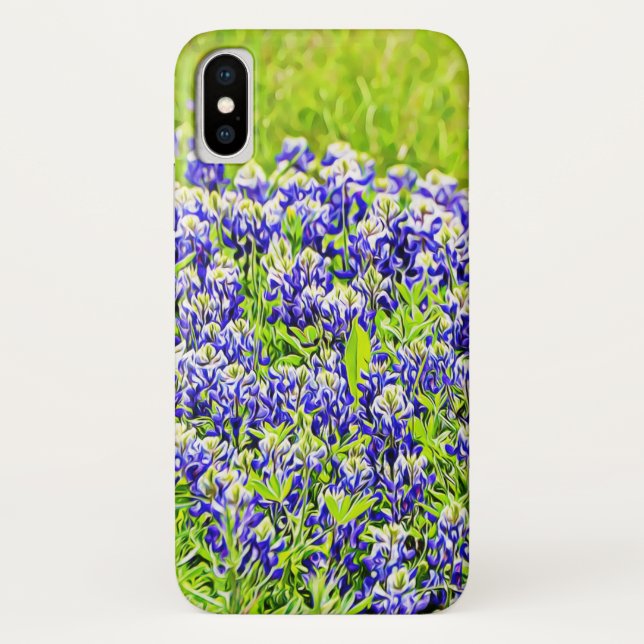 Texas Bluebonnet Flowers Art Phone Case (Back)
