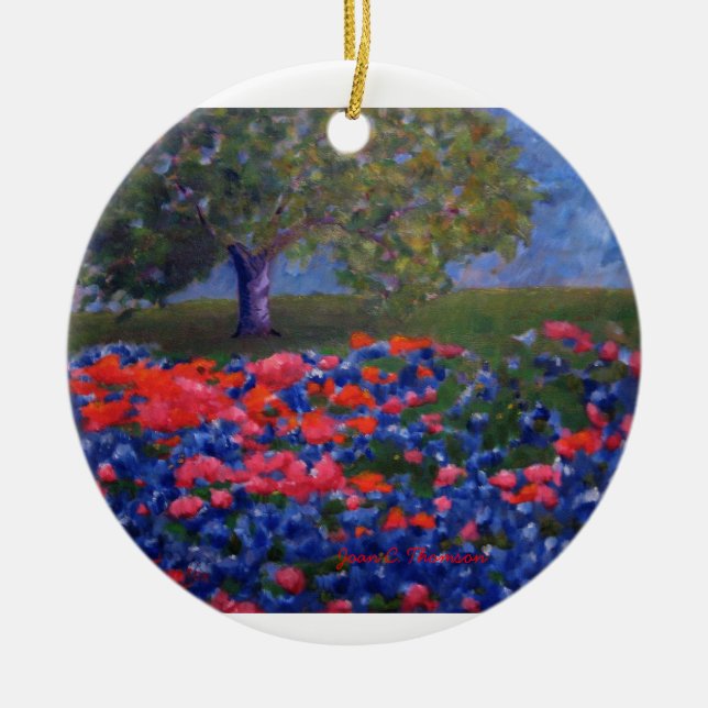 Texas Bluebonnet Ornament (Front)