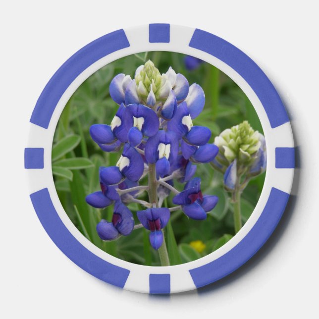 Texas Bluebonnet Poker Chips (Front)