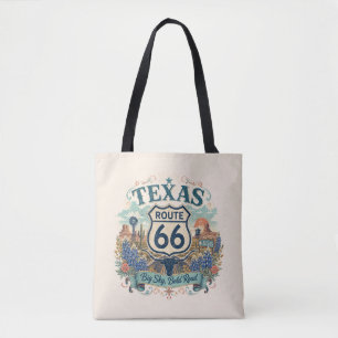 Texas Bluebonnet Route 66 Boho Roadtrip Mood   Tote Bag
