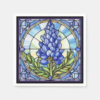 Texas Bluebonnet Stained Glass Napkin
