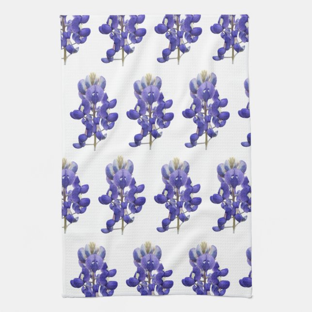 Texas Bluebonnet  Tea Towel (Vertical)