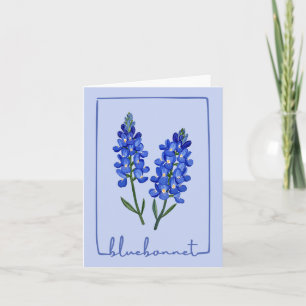 Texas Bluebonnet Watercolor Card