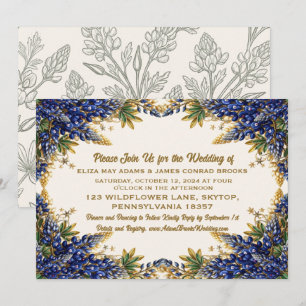 Texas Bluebonnet Wedding Invitation