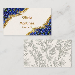 Texas Bluebonnet Wedding Place Card