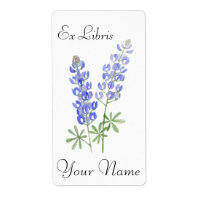 Texas Bluebonnets Book Plate Sticker