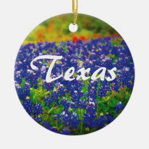 Texas Bluebonnets Ceramic Tree Decoration