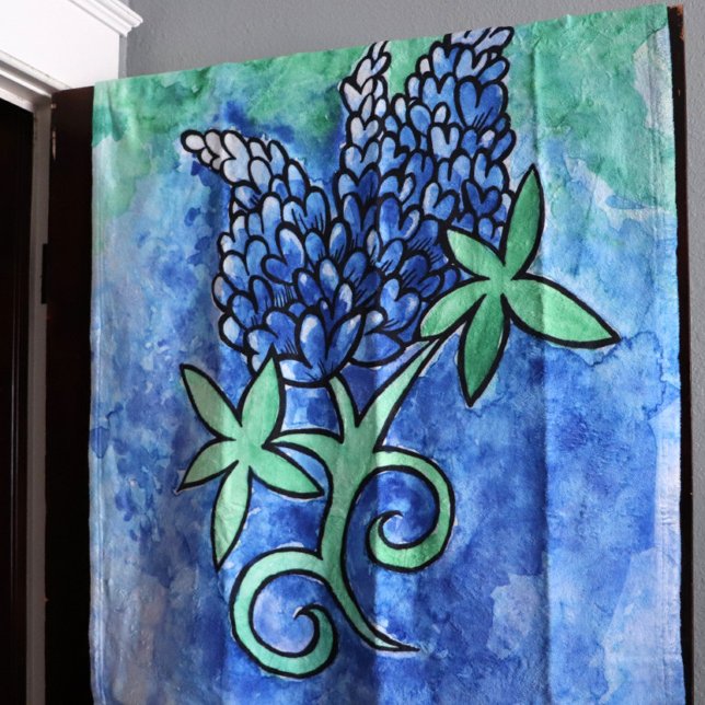 Texas Bluebonnets Fleece Blanket (Creator Uploaded)
