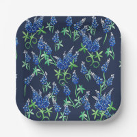 Texas Bluebonnets Floral Blue