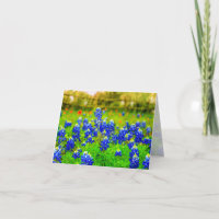 Texas Bluebonnets Floral Note Card