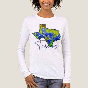 Texas Bluebonnets Hill Country State of Texas Tri-Blend Shirt